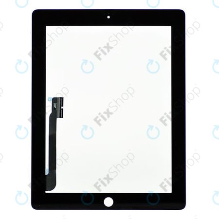 Apple iPad 3, iPad 4 - Touchscreen Front Glas (Black)