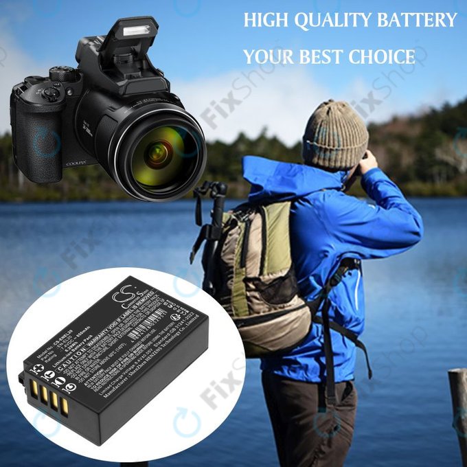 Akku batterie für Nikon Coolpix A, 850mAh, Li-Ion, 3.7V, EN-EL20, HQ