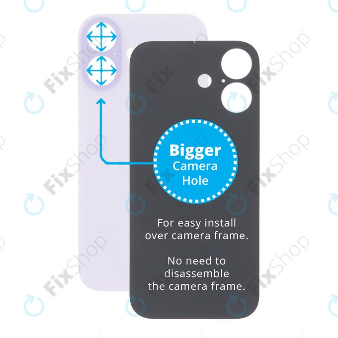 Apple iPhone 17 - Backcover Glas Vergrössertes Ringloch für die Kamera (Lavender)