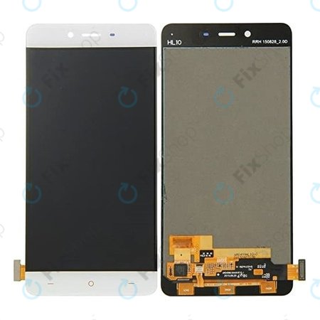 OnePlus X - LCD Display + Touchscreen Front Glas (White) TFT