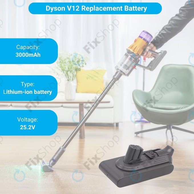 Dyson V12 - Akku Batterie 965470-01 Li-Ion 25.2V 3000mAh