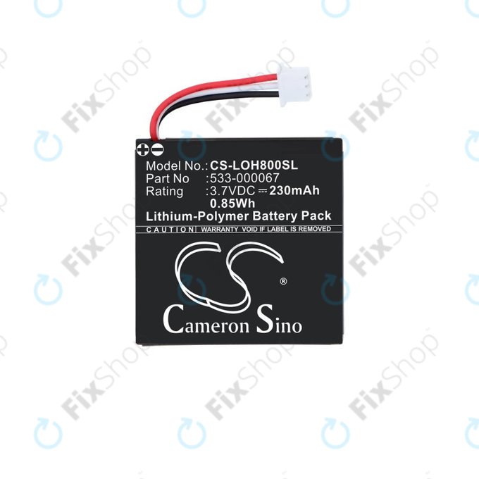 Batterie für Logitech H800, 230mAh, Li-Pol, 3.7V, 533-000067, HQ
