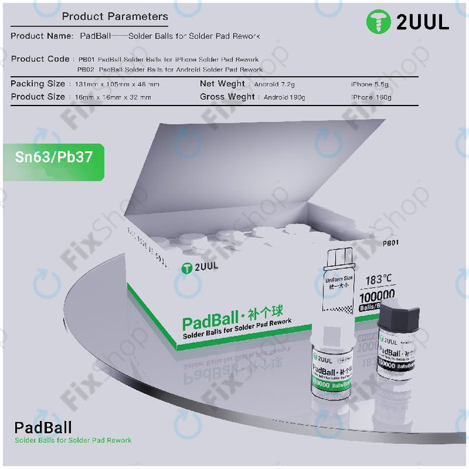 Lötkugeln für Android-Reparatur, 2UUL PB02
