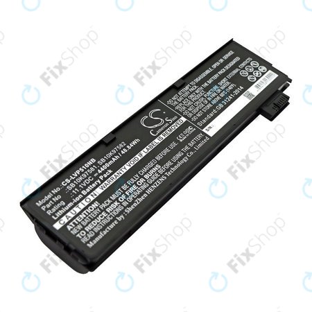 Batterie für Lenovo ThinkPad P51, T470, T570, 4400mAh, Li-Ion, 11.1V, SB10K97581, HQ
