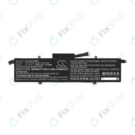 Batterie für Asus ROG Zephyrus G14 Ga401, 4850mAh, Li-Pol, 15.4V, C41N1908, HQ