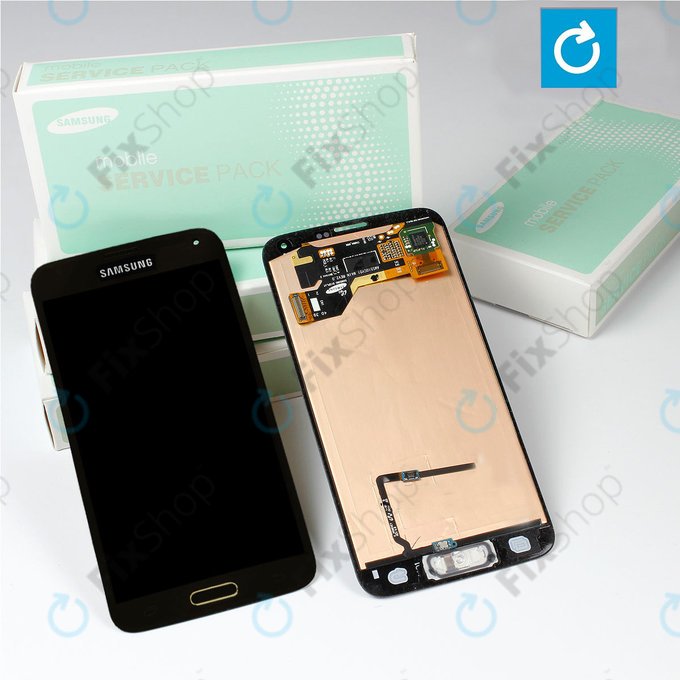Samsung Galaxy S5 G900F - LCD Display + Touchscreen Front Glas (Copper Gold) - GH97-15959D, GH97-15734D Genuine Service Pack