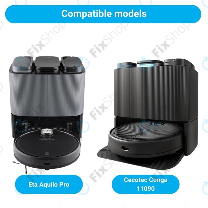 Ersatzteilset für Eta Aquilo Pro, Cecotec Conga 11090 (1x Hauptbürste, 2x Filter, 2x Seitenbürste)