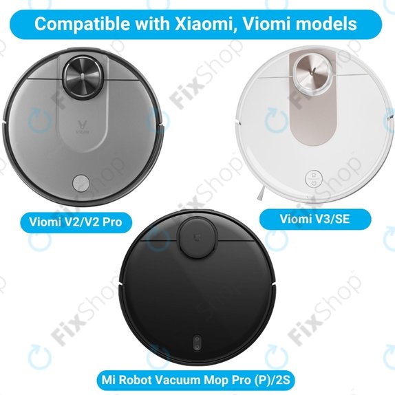Ersatzteilset für Xiaomi Viomi V2, V2 Pro, V3, SE, Mi Robot Vacuum Mop Pro (P), 2S (2x Hauptbürste, 4x Filter, 4x Seitenbürste, 4x Wischtuch)