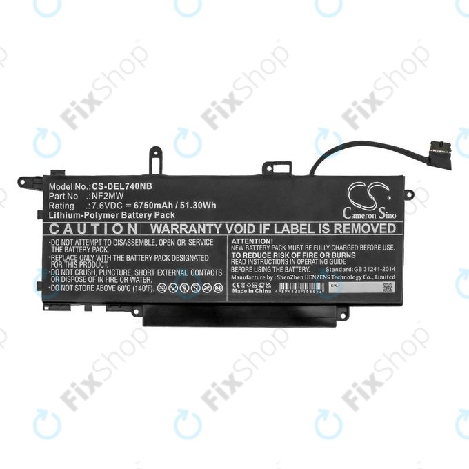 Akku batterie für Dell Latitude 7310 2-in-1, 7400 2-in-1, 6750mAh, Li-Pol, 7.6V, NF2MW, HQ