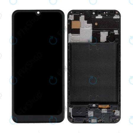 Samsung Galaxy A50 A505F - LCD Display + Touchscreen Front Glas + Rahmen (Black) TFT