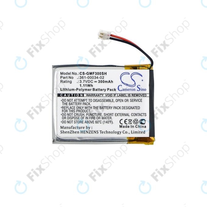 Garmin Fenix 3, 3 HR - Akku Batterie 361-00034-02 300mAh HQ