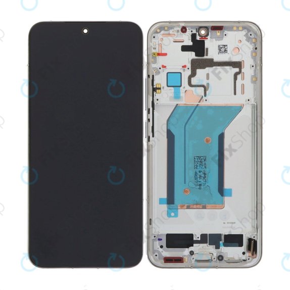 Xiaomi 14 23127PN0CC - LCD Display + Touchscreen Front Glas + Rahmen (White) TFT