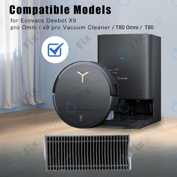 Ecovacs Deebot X9 Pro Omni, X9 Pro, T80 Omni, T80 - HEPA-filter