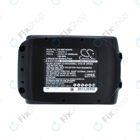 Makita B, C, D, F, G, H, J, L, M, P, S, T, U, V, X-series - Akku Batterie BL18xx Li-Ion 6000mAh HQ