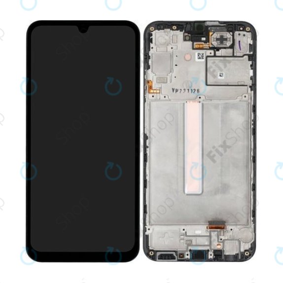 Samsung Galaxy A25 A256B - LCD Display + Touchscreen Front Glas + Rahmen (Black) - GH82-33214A Genuine Service Pack