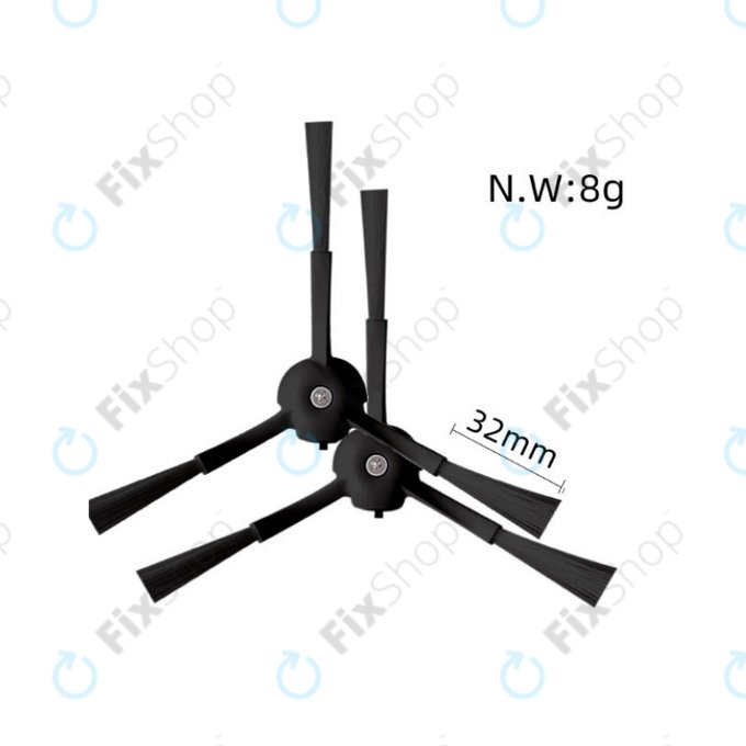 Ersatzteilset für Xiaomi Roborock S8, S8+, S8 Pro Ultra (1 Paar Hauptbürsten, 2x Filter, 2x Seitenbürste – schwarz, 2x Wischtuch, 2x Staubbeutel)