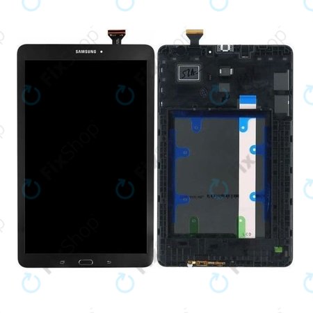 Samsung Galaxy Tab E T560N - LCD Display + Touchscreen Front Glas + Rahmen (Black) - GH97-17525A Genuine Service Pack
