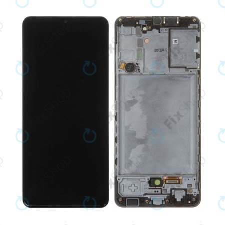 Samsung Galaxy A31 A315F - LCD Display + Touchscreen Front Glas + Rahmen (Prism Crush Black) - GH82-22905A, GH82-22761A, GH82-24406A, GH82-24455A Genuine Service Pack