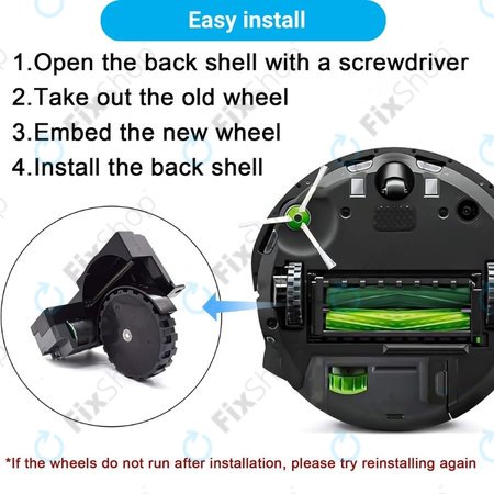 iRobot Roomba e-series, i-series, j-series - Rad mit Motor (Links)