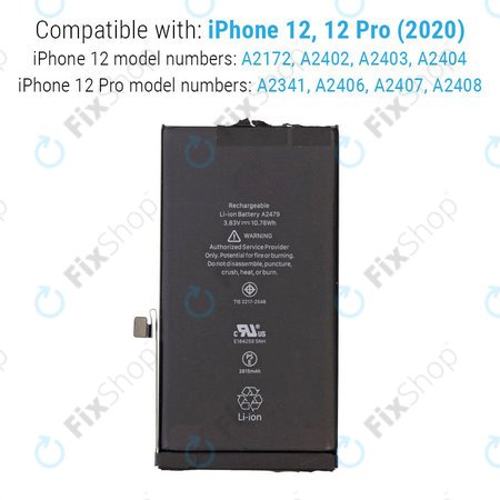 Apple iPhone 12, 12 Pro - Akku Batterie A2479 2815mAh Service Pack
