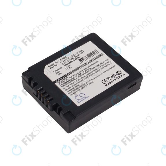 Akku batterie für Panasonic DMC-FZ10, 680mAh, Li-Ion, 7.4V, CGA-S002, HQ