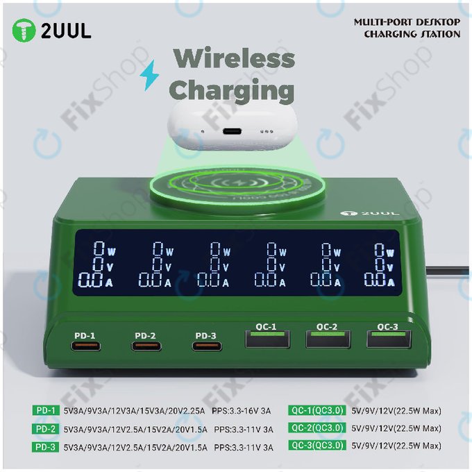 Desktop-Ladegerät, Multi-Port, 2UUL PC11