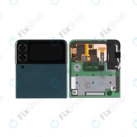 Samsung Galaxy Z Flip 3 F711B - LCD Display + Touchscreen Front Glas + Rahmen (Externe) (Green) - GH97-26773C Genuine Service Pack