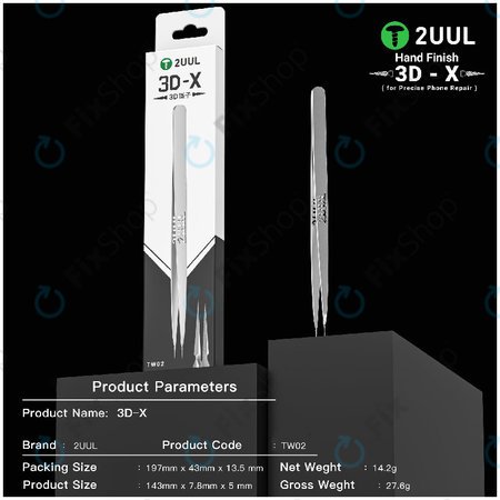 Präzisionspinzette, 3D-X handgefertigt, 2UUL TW02