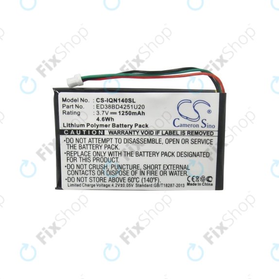 Garmin Nuvi 1400, 1450, 1450T, 1490LMT, 1490T, 1490T Pro - Akku Batterie ED38BD4251U20 1250mAh HQ