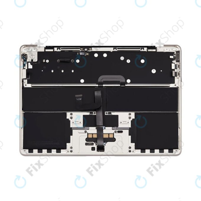 Oberer Tastaturrahmen für MacBook Air 13", A3113 (2024), mit US-Tastatur und Akku, Starlight, 661-40229, Genuine Apple