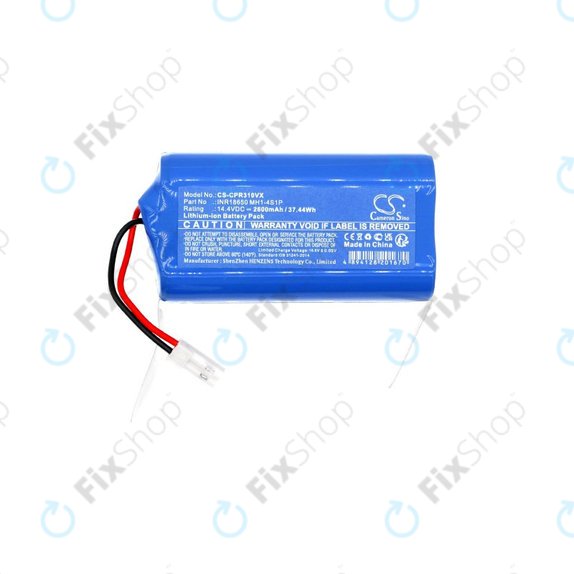 Batterie für Concept VR3110, VR3115, VR3000, 2600mAh, Li-Ion, 14.4V, INR18650 MH1-4S1P, HQ