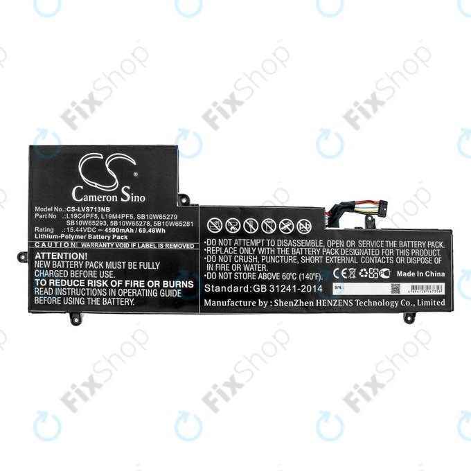 Akku batterie für Lenovo Yoga Slim 7-15IIL, 4500mAh, Li-Pol, 15.44V, L19C4PF5, HQ