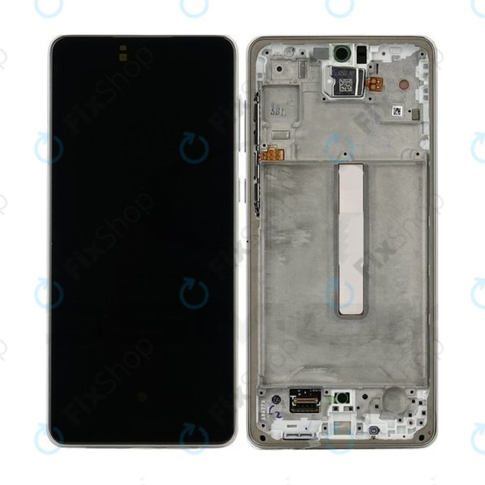 Samsung Galaxy A73 A736 - LCD Display + Touchscreen Front Glas + Rahmen (White) OLED