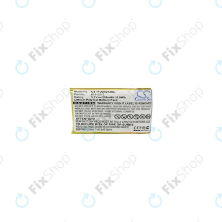 Apple iPod Shuffle (1st Gen) - Akku Batterie 616-0212 250mAh HQ