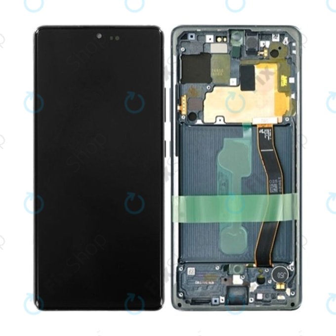 Samsung Galaxy S10 Lite G770F - LCD Display + Touchscreen Front Glas + Rahmen (Prism Black) OLED