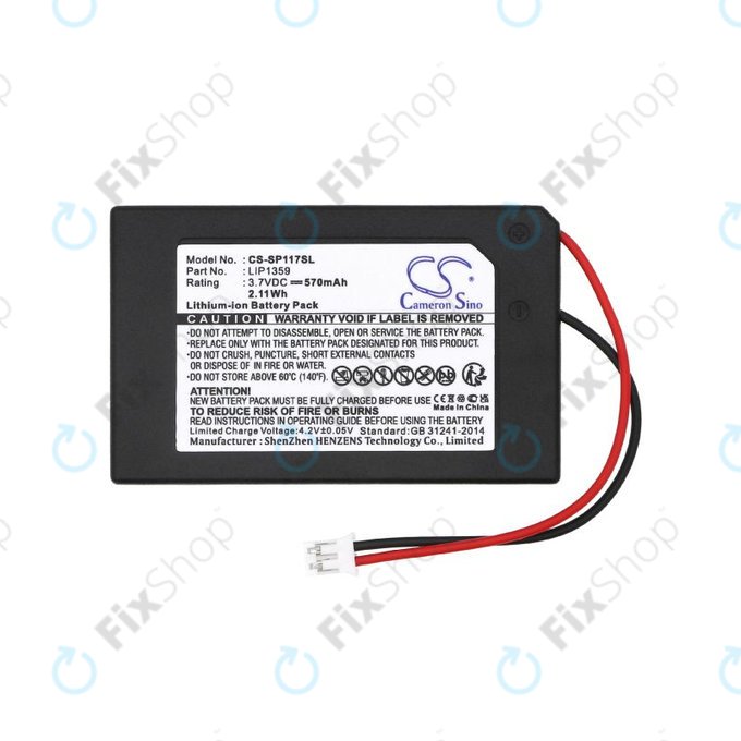 Akku batterie für Sony Dualshock 3, 570mAh, Li-Ion, 3.7V, LIP1359, HQ