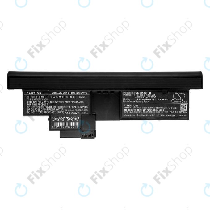 Akku batterie für Lenovo Thinkpad X200, X200s, 4400mAh, Li-Ion, 14.4V, 42T4564, HQ