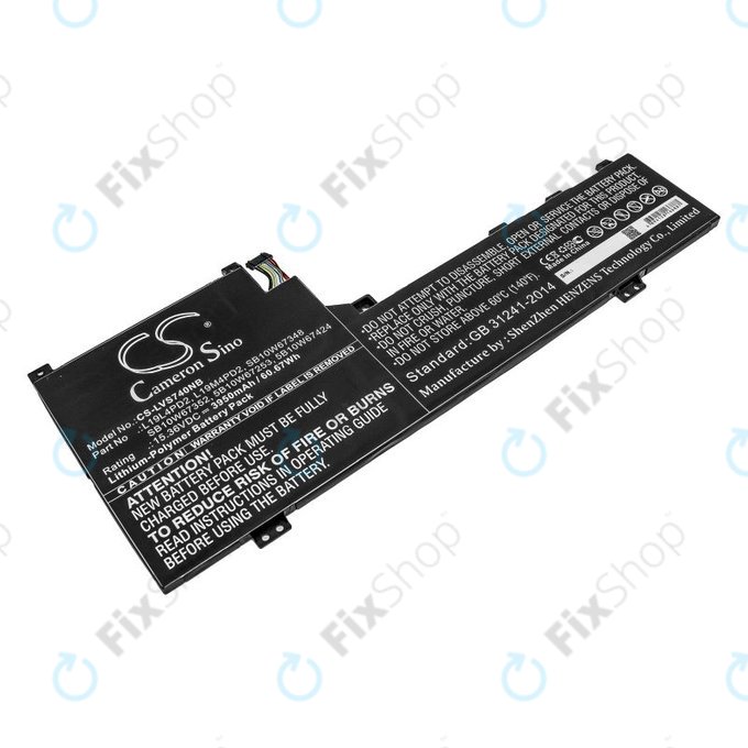 Akku batterie für Lenovo Yoga S740 14, IdeaPad S740-14IIL, 3950mAh, Li-Pol, 15.36V, L19L4PD2, HQ