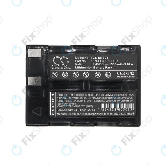 Akku batterie für Nikon D100, D50, D70, D70s, 1300mAh, Li-Ion, 7.4V, EN-EL3, HQ