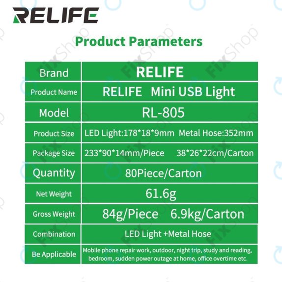 Relife RL-805 - USB Mini-LED-Taschenlampe