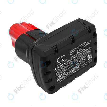 Akku batterie für Milwaukee M12 Redlithium XC 4.0, 6000mAh, Li-Ion, 12V, M12 B3 XC, M12 B4 XC, HQ