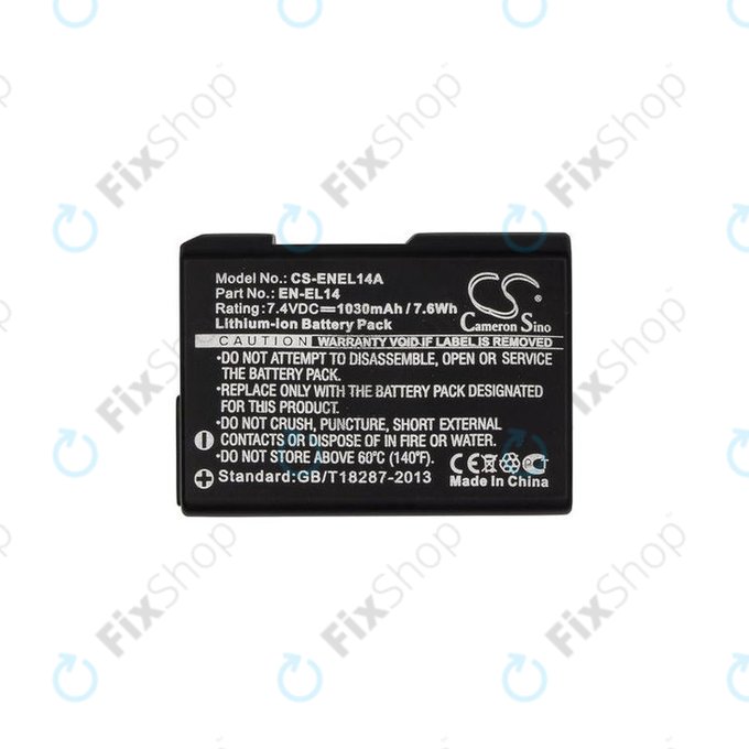 Nikon Coolpix D-series, P-series - Akku Batterie EN-EL14 Li-Ion 1030mAh HQ