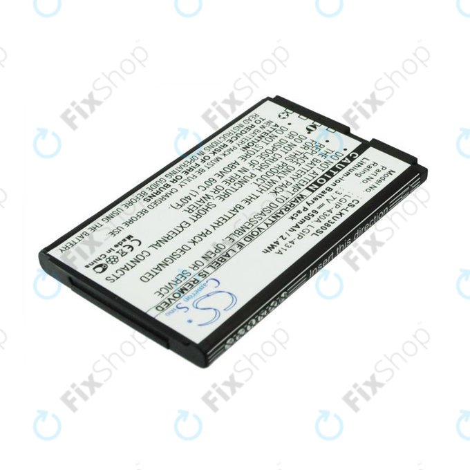 Akku batterie für LG 230 Nite, 650mAh, Li-Ion, 3.7V, LGIP-430A, HQ