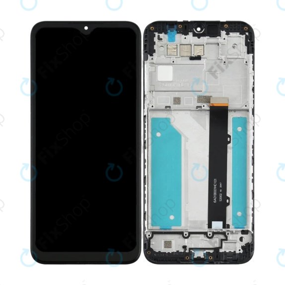 LG K41S - LCD Display + Touchscreen Front Glas + Rahmen (Black) TFT