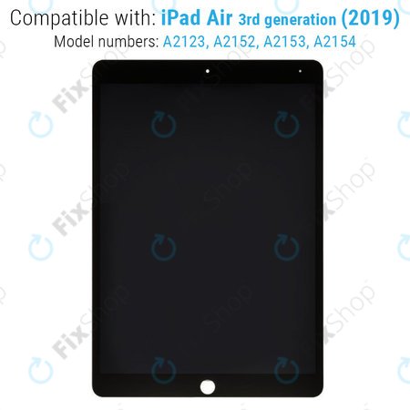 Apple iPad Air (3rd Gen 2019) - LCD Display + Touchscreen Front Glas (Black) Refurbished