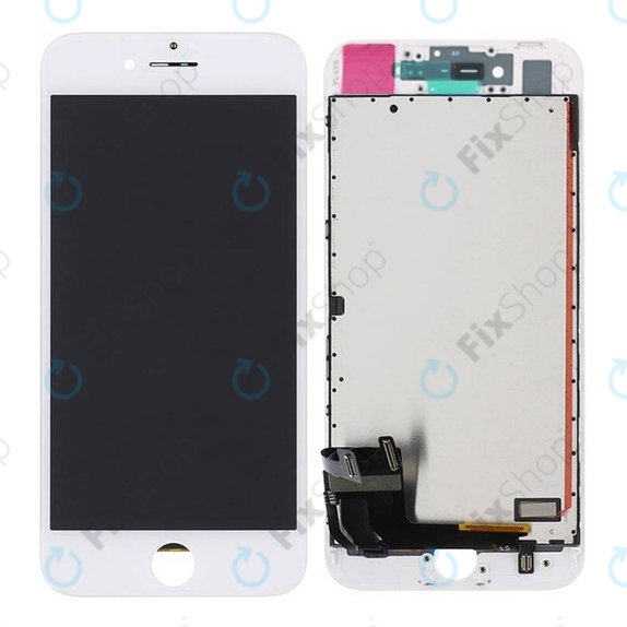 Apple iPhone 8, SE (2020), SE (2022) - LCD Display + Touchscreen Front Glas + Rahmen (White) TFT