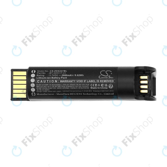 Batterie für Zebra CR2278, DS22, 2600mAh, Li-Ion, 3.7V, BT-000317-01, HQ