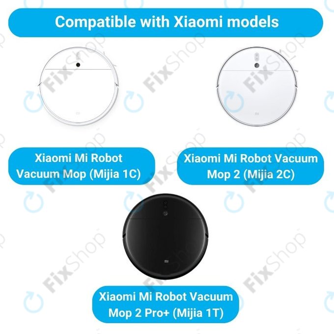 Ersatzteilset für Xiaomi Viomi V2, V2 Pro, V3, SE, Mi Robot Vacuum Mop Pro (P), 2S (2x Hauptbürste, 4x Filter, 4x Seitenbürste)