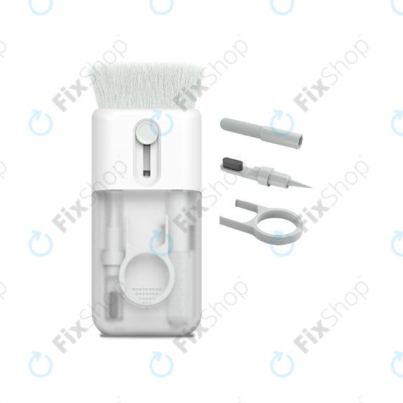 Multifunktionales Bürstenset mit Tuch- und Schlüsselabzieher 6in1