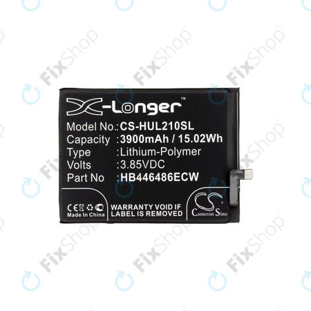 Batterie für Huawei P Smart Pro 2019, 3900mAh, Li-Pol, 3.85V, HB446486ECW, HQ